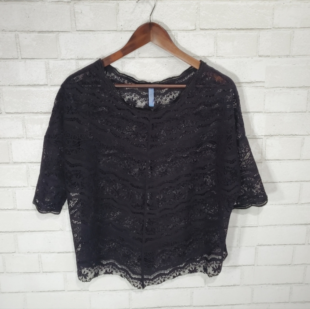 Free People Lace Black Top - Women's Size Small - S -